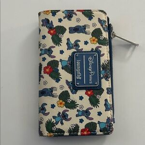 Disney Parks Loungefly Stitch Floral Wallet